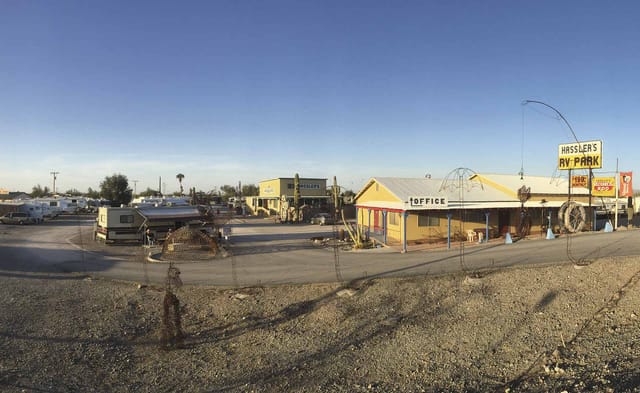 Hassler's RV Park seen from across West Main Street