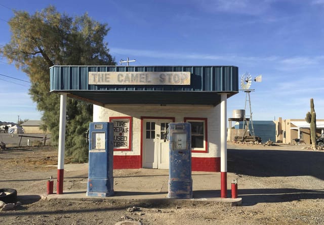 The Camel Stop, a vintage gas station in Quartzsite